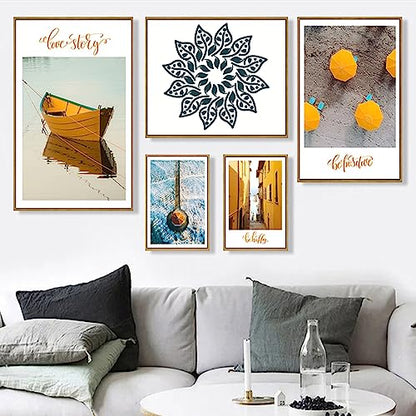 6 Pcs Large Pattern Mandala Stencils Reusable Mandala Dot Painting Templates DIY Floral Spray Paint Stencil Drawing Craft Stencil for Wood Wall Tile Floor Canvas Fabric Furniture Rock Concrete (8x8) - color: Chic Style