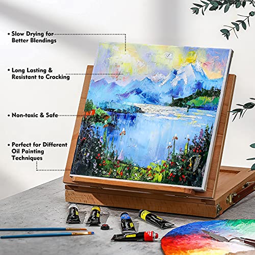 Magicfly Oil Paint, 40pcs (18ml/0.6oz) Oil Paint Set, Oil Paints on Canvas - size: 40 Colors x 18ml(0.6oz)