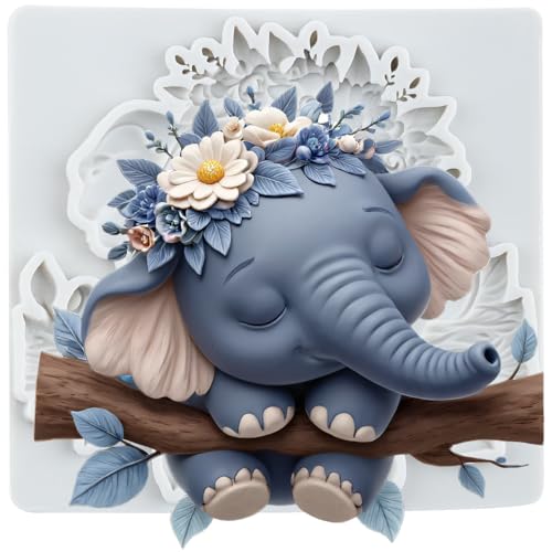 Elephant Silicone Mold Elephant Head Polymer Clay Molds - color: Style ZD