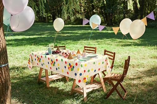 Utopia Kitchen Plastic Table Cloth Disposable [Birthday Check, 12 Pack] | 54x108 Inch Rectangle Tablecloth Waterproof Stain Resistant Party Table Cover - color: Birthday, size: 54X108 Inch - 12PC