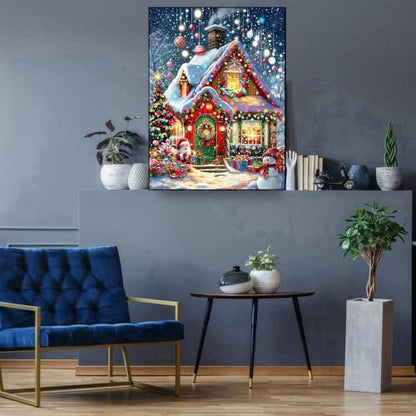 Christmas Diamond Art Kits for Adults,Diamond Painting Kits for Beginners - color: Christmas House