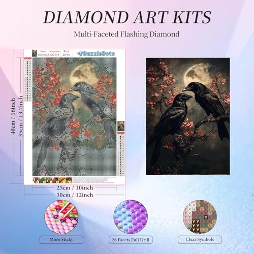 Halloween Diamond Art Kits for Adults Round Diamond Painting 12x16 Inch - color: DD141