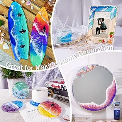 LET'S RESIN Ocean White Epoxy Resin Pigment 167g/5.89oz for Epoxy Resin | High Concentrated Pigment Paste for UV Resin, UV Resistant Opaque Pigment for Cells & Lacing, 3D Flower Resin Coasters - color: white