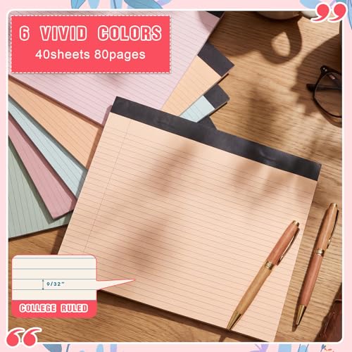 Lincia 6 Pcs Legal Pads Landscape Notebook, Bible Colors - color: Bible Colors