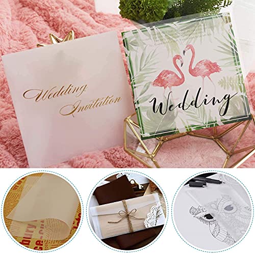 Vellum Paper Translucent Printable 110 Sheets 8.5x11 Inches for Wedding Invitations,Scrapbook Project (8.5x11 Inches, 93GSM/63LBS) - color: Translucent-110 Sheets