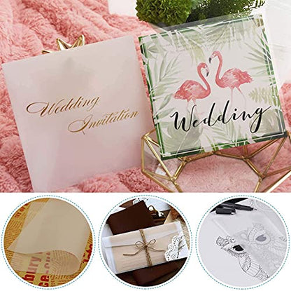 Vellum Paper Translucent Printable 110 Sheets 8.5x11 Inches for Wedding Invitations,Scrapbook Project (8.5x11 Inches, 93GSM/63LBS) - color: Translucent-110 Sheets