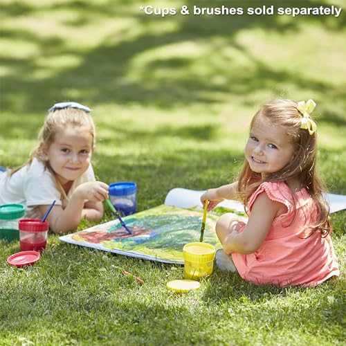 Melissa & Doug Washable Poster Paint Set (4 Colors – Red, Yellow, Green, Blue)