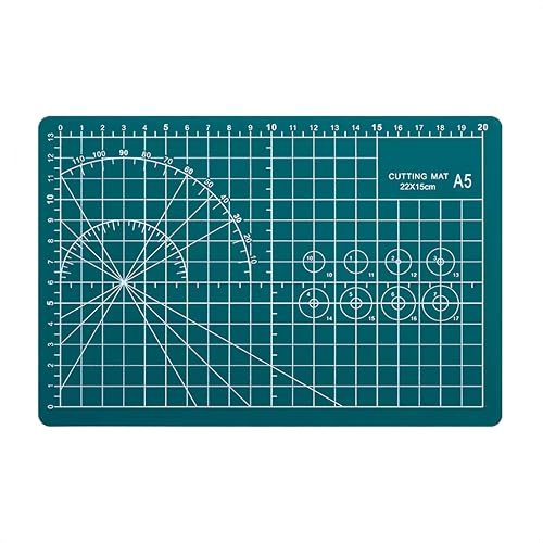 A5 Self-Healing Cutting Mat, Small Cutting Mat, Professional Double Sided Durable Cuttings Mats, Great for Hop Scrapbooking, Quilting, Fabric, Sewing Craft Projects (Green, A5) - color: Green