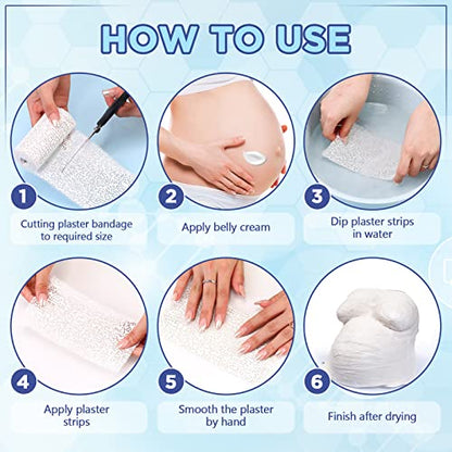 Newwiee 24 Rolls Plaster Cloth Gauze Bandages Rolls Bulk, White | Plaster Strips with 2 Sizes, 3 x 106 Inch, 4 x 106 Inch, for Body Cast, Craft Projects, Mask Making, Scenery Art