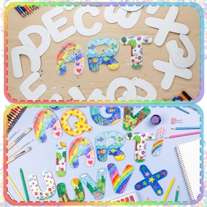 Colarr 26 Pcs 9 in Paintable Alphabet Letters A-Z for Back to School - style: Letter