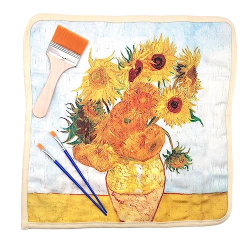 Funny live Paint Brush Holder Art Supplies, Artist Paint Brush & Storage Organizer Roll-Up Case Bag, Protect Acrylic Oil Watercolor Paintbrushes (Sunflower 20 Slot Pockets) - color: Sunflower 20 Slot Pockets