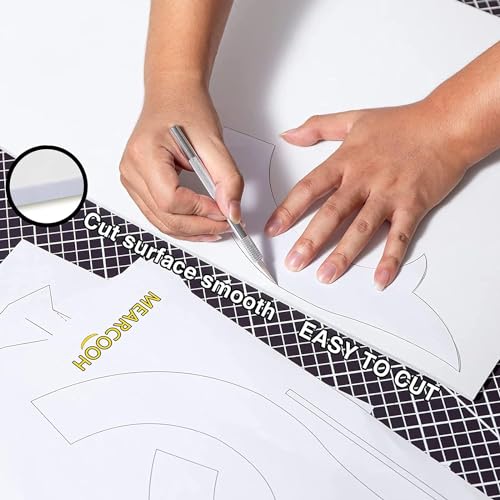 12mm Thick White Foam roll, Premium Cosplay EVA Foam Sheet,13.9"x39",High Density 86kg/m3 for Halloween Cosplay Costume, Crafts, DIY Projects by MEARCOOH - color: White, size: Thickness-12mm