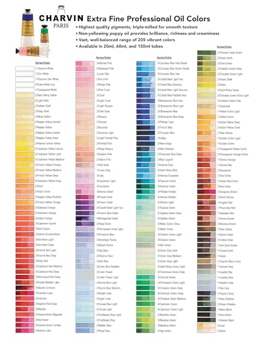 Charvin Extra Fine Professional Oil Paint Set for Artists, Shades of Blue - Bonjour Set of 9, 20 ml Tubes, Finely Milled, Non-Yellowing Artist Oil Paints in French Riviera-Inspired Hues - color: Shades of Blue, size: 6.08 Fl Oz (Pack of 1)