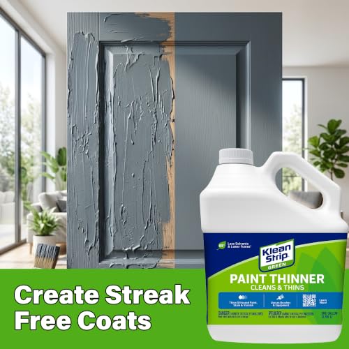 Klean Strip Green Paint Thinner - 1 Gal - Odorless Paint Thinner for Oil Painting and Stains - Varnish Thinner - Low-Fume Solvent for Cleaning Painting Tools - Available with Omni Depot Gloves