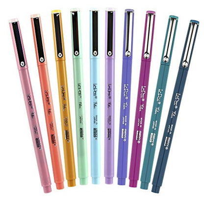 Marvy Uchida Le Flex 10 Piece Set Writing Pen, Pastel Colors