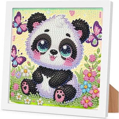 Arttoplus Panda Diamond Art Painting Kits for Kids with Frame 7x7 inch - color: CC966-US