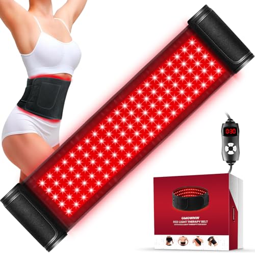 Red Light Therapy for Body, Infrared Light Therapy for Belt Shoulder Waist, Upgraded 3 in 1 LED Beads, 660nm Red Light & 850nm Near Infrared Light Therapy Belt Wrap Timer Remote Control - size: XL