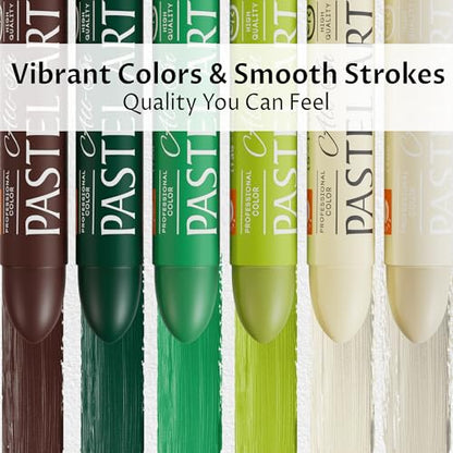 6 Pack Jumbo Oil Pastels Set (14 x 84 mm), Soft Oil Pastels with Vibrant Colors, Great Blending and Layering, Pastel Crayons for Professional Artists and Hobbyists, Lemon - color: Lemon