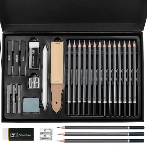 Mr. Pen- Drawing Sketching Pencil Set, 25 pcs, Graphite Pencils (10B-6H) - size: 25 pcs