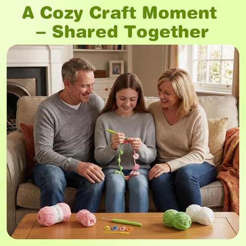 WaldyWop Crochet Kit for Beginners: 4 Flower Bracelets Starter Kit w/Videos - color: Flowers Bracelets