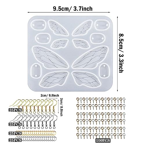 Attuslla Silicone Resin Earring Molds with Jump Rings for DIY Jewelry Making, Pendant, Earrings - color: Style 9