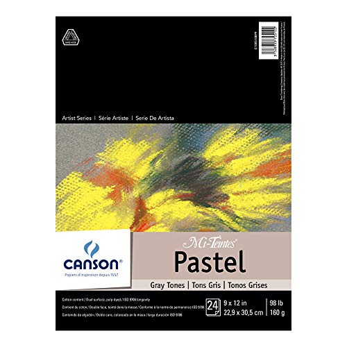 Mi-Teintes Grayscale Pastel Pad 9X12 - size: 9"X12", style: Gray Tones