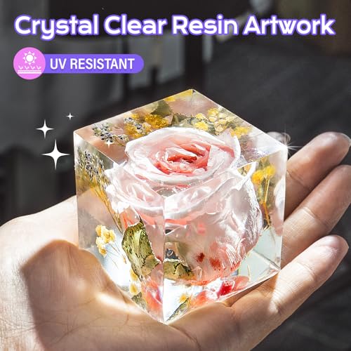 HeyClear 68oz Epoxy Resin Kit Crystal Clear Hard, DIY Crafts for Adults - size: 68oz kit