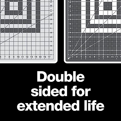 Fiskars 24" x 36" Self Healing Cutting Mat, Extra Large Double-Sided Grid | Quilting, Sewing & Craft Cutting Board, with 30 45 60 Degree Bias Lines for Fabric Paper and DIY Projects - color: Gray, size: 24"L x 36"W