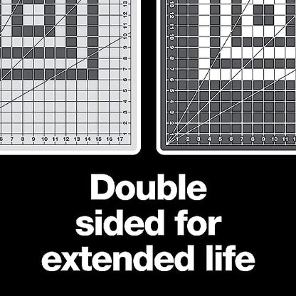 Fiskars 24" x 36" Self Healing Cutting Mat, Extra Large Double-Sided Grid | Quilting, Sewing & Craft Cutting Board, with 30 45 60 Degree Bias Lines for Fabric Paper and DIY Projects - color: Gray, size: 24"L x 36"W