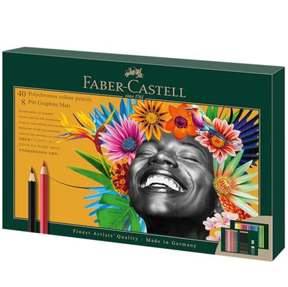Faber-Castell Polychromos & Pitt Graphite Matte Sketch Gift Set - style: 50 Count