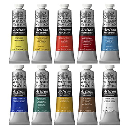 Winsor & Newton Artisan Water Mixable Oil Color Paint Set, 1.25-oz (37ml) Tubes, Set of 10 - style: Tube Set 10 x 1.25-oz