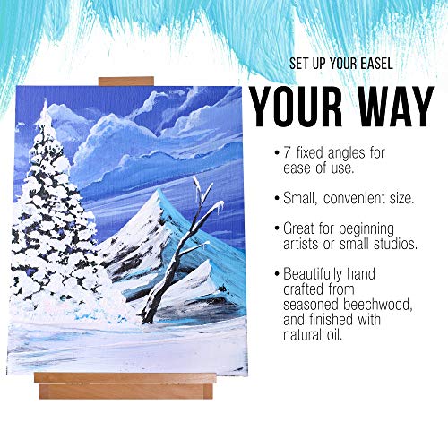 U.S. Art Supply Venice Heavy Duty H-Frame Tabletop Easel - Artist Studio | Desktop Drawing Table, Portable Drafting Table, Adjustable Art Board, Tabletop Easel for Painting, Holds Up to 23" Canvas