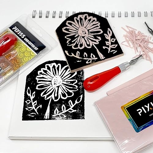 Stamp Carving Blocks (8 Rubber Blocks + Carving Tool) - size: 8 Rubber Blocks + Carving Tool