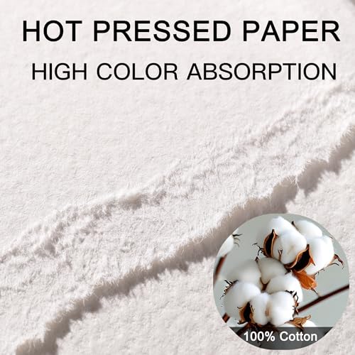 rubens Watercolor Paper Block, 7.6 x10.6 in Hot Pressed Watercolor Papers - size: 16K-Hot Pressed