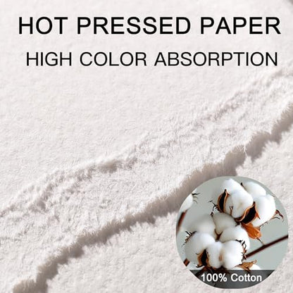 rubens Watercolor Paper Block, 7.6 x10.6 in Hot Pressed Watercolor Papers - size: 16K-Hot Pressed