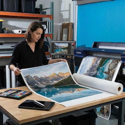 Polyester Canvas Roll 60" x 40ft Waterproof Matte Inkjet Canvas for Decorative Painting Advertising and Wide Format Inkjet Printing - size: 60"x40ft