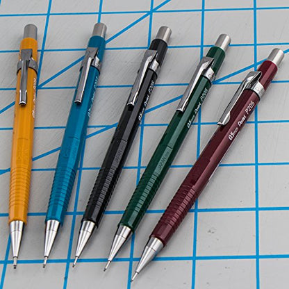Pentel Sharp Mechanical Pencil (0.5mm), Fine Line, Black Barrel, Pack of 2 (P205BP2)