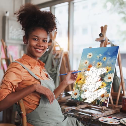 Harloon 36 Pcs 8 x 10 Inch Pre Drawn Canvas for Painting Afro Queen Pre Stretched Canvas Painting for Adult Sip and Paint Party Supplies Favor - style: Mixed Style