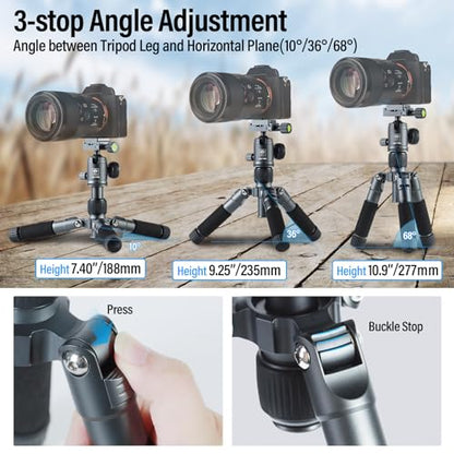 SIRUI AM-TT50 Aluminum Mini Tabletop Tripod, 360° Ball Head, 20" - style: AM-TT50
