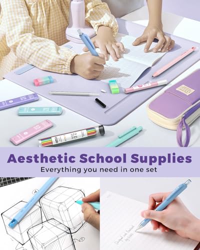 Four Candies 36PCS Mechanical Pencil Set with 624 Lead Refills (Purple) - color: Purple