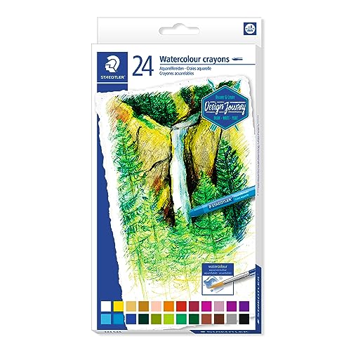 STAEDTLER 223 C24 Design Journey Watercolour Crayons - Assorted Colours (Pack of 24)