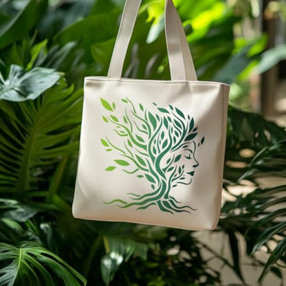 Tree Woman Face Stencil for Painting, 11.8"x11.8" Plastic Tree of Life Stencil Drawing Templates, Woman Leaves DIY Craft Paint Template for Wall Home Decor Wood Burning Card Journal Paper | 11.8" x 11.8" Plastic Craft Stencil, Tree Woman Wall Stencil, DIY