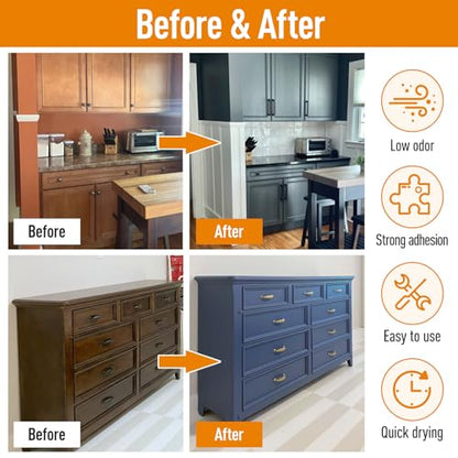 DWIL Acrylic Wood Paint for Furniture - Semi-Gloss Paint Suitable for Wood Surface Renovation, Water-Based All match Paint, Non-Toxic & Odorless, Eco-Friendly & Healthy (32oz, Matte Oak Light Brown) - color: Matte Oak Light Brown