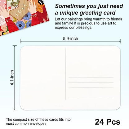 PATIKIL 24 Sheets Watercolor Postcards, 4x6 Blank Watercolor Paper Post Cards 140lb/300gsm Journal 100% Cotton Paper Bulk for Mailing Paint DIY Art Invitations Greeting, Yellow - Rough - color: Yellow