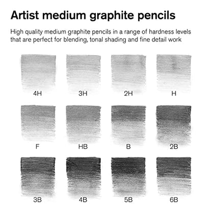 Winsor & Newton Studio Collection, Graphite Pencils, Set of 12 - style: 12 Colors Pencils