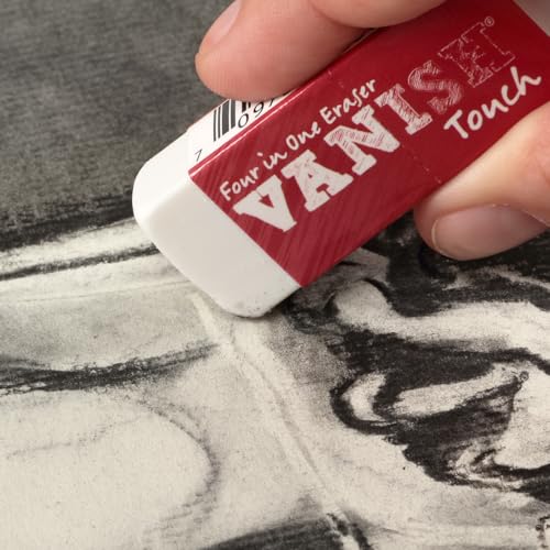 Acurit Vanish Touch Artist Eraser, Latex-Free, 24 Pack - Soft, Flexible Pencil Erasers, Sketching Supplies W/Protective Sleeve - Graphite, Charcoal, Pastel Compatible - size: 24 Pack