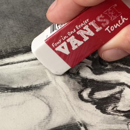 Acurit Vanish Touch Artist Eraser, Latex-Free, 24 Pack - Soft, Flexible Pencil Erasers, Sketching Supplies W/Protective Sleeve - Graphite, Charcoal, Pastel Compatible - size: 24 Pack