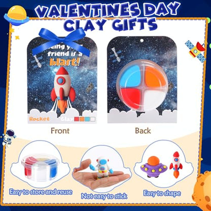 Capoda 30 Sets Outer Space Air Dry Clay Kit for Kids Space Craft Kit Gifts - style: Space