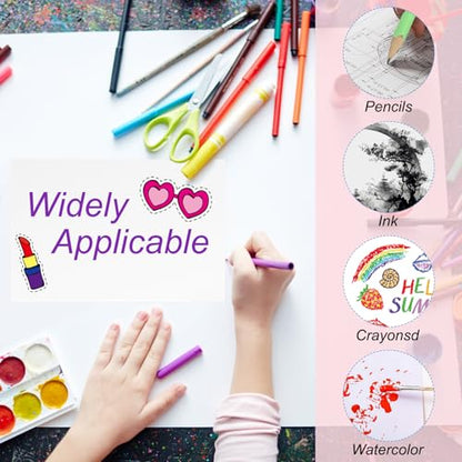 PATIKIL 50 Pcs Pure Cotton Watercolor Paper 140lb/300 GSM 4x4 - size: 4x4 Inch