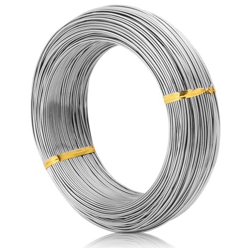 Bonsai Training Aluminum Wire, 1.0mm 18 Gauge Silvery 200g, Bendable Anodized Craft Wire, Flexible Armature Wire for Bonsai Tree Shaping, DIY Handcraft and Model Making(Silvery-1.0) - color: Silver, size: 18 Gauge